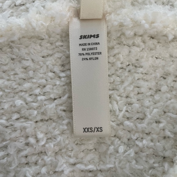 Skims Cozy Knit Bone Zip Up Hoodie - Picture 2 of 2